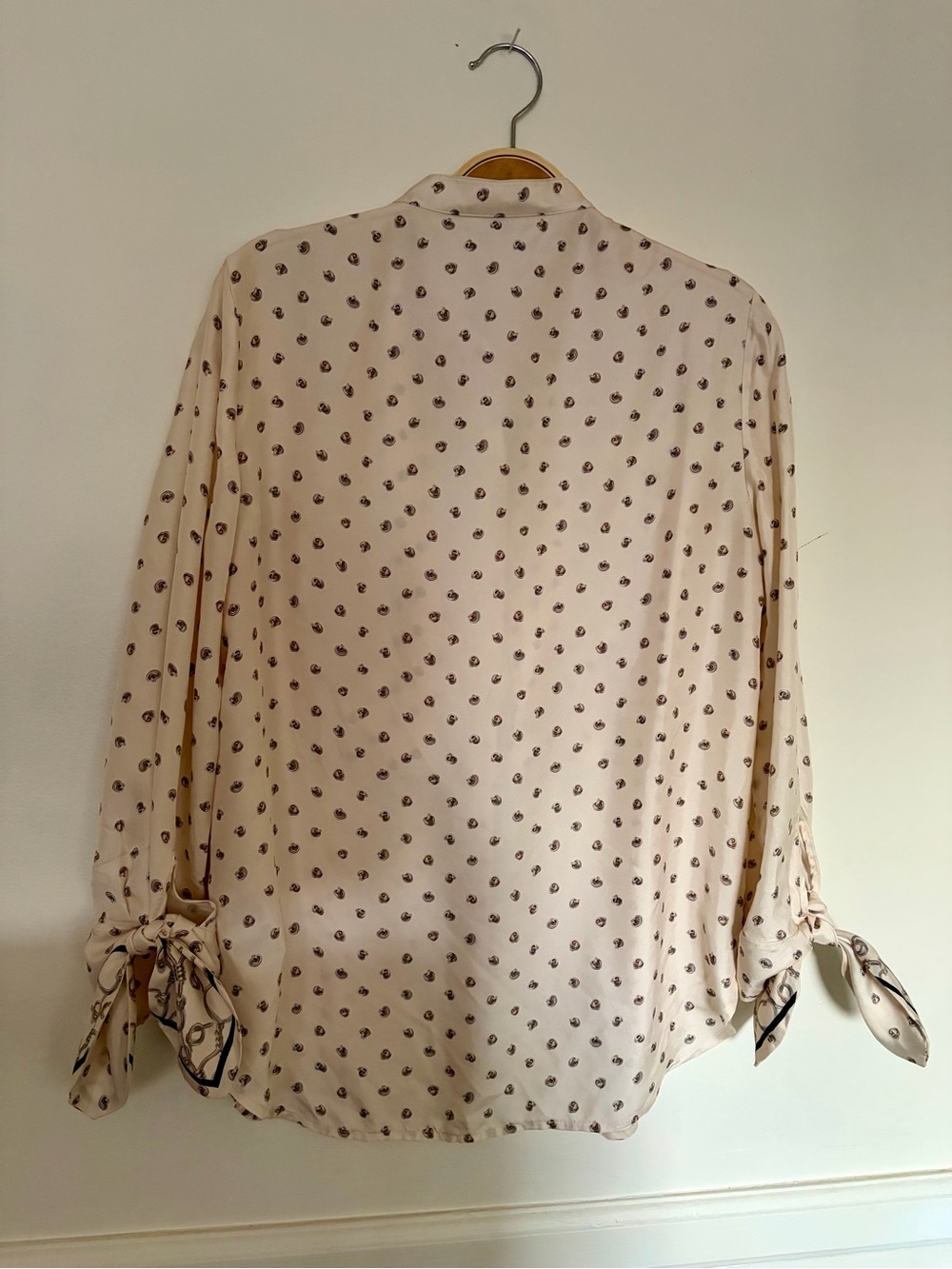 3.1 Phillip Lim 100% Silk Equestrian Scarf Print Blouse Size 6 - Picture 10 of 10